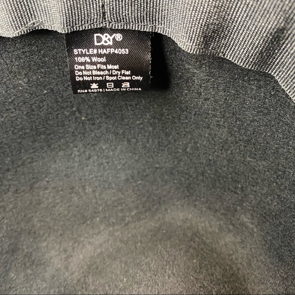 D&Y Wool Floppy Hat Black Woman’s One Size Fits Most - Picture 2 of 4